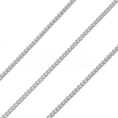 Tarnish Resistant 304 Stainless Steel Serpentine Chain CHS-E009-01P-1
