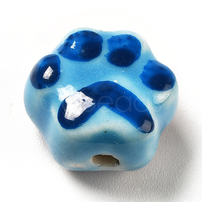 Handmade Printed Porcelain Beads X1-PORC-F005-02A-1