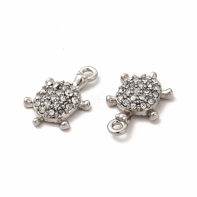 316 Surgical Stainless Steel with Crystal Rhinestone Charms STAS-G305-06P-1