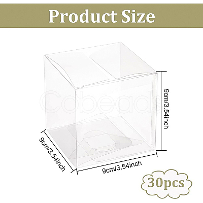 Transparent Plastic PET Box Gift Packaging LS-CON-WH0052-9x9cm-1