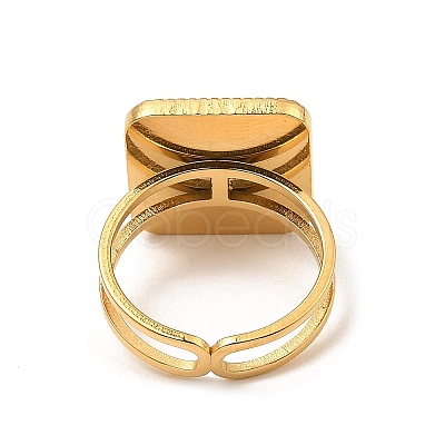 304 Stainless Steel Open Cuff Ring Findings RJEW-Z018-45G-1