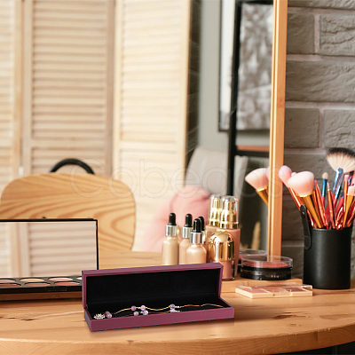Rectangle PU Leather Necklace Storage Boxes with Velvet Inside CON-WH0094-31D-01-1
