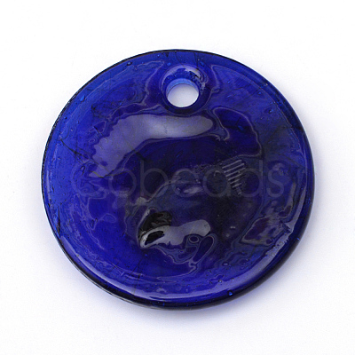Handmade Evil Eye Lampwork Pendants X-LAMP-R134-30mm-01-1