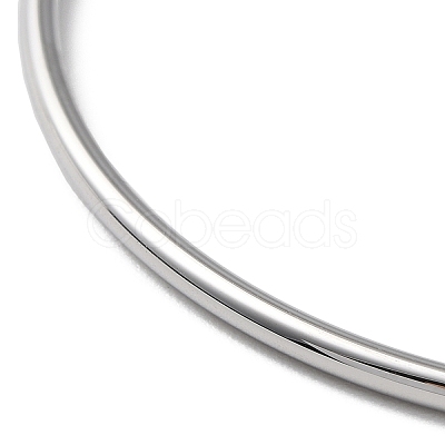 Non-Tarnish 304 Stainless Steel Simple Plain Bangle for Women High Polished BJEW-F461-01I-P-1