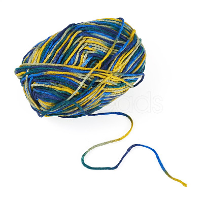 Light Gradient Segment Dyed Polyester Yarn DIY-TADJ0002-005C-1