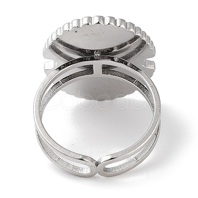 Ion Plating(IP) 304 Stainless Steel Ring RJEW-B059-07P-03-1