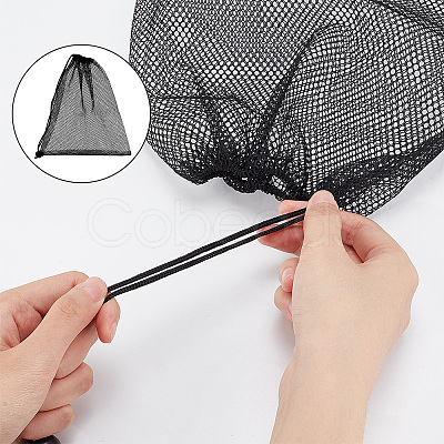 Polyester Mesh Drawstring Storage Bags ABAG-WH0044-49C-1