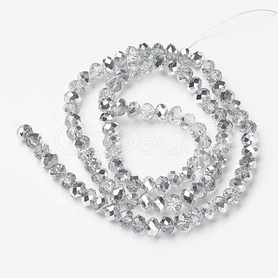 Electroplate Transparent Glass Beads Strands X-EGLA-A034-T4mm-M16-1