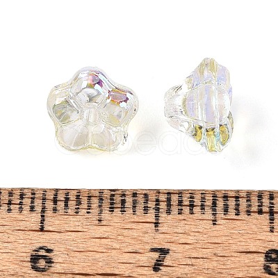 Electroplate Transparent Glass Beads Strands EGLA-N055-03A-11-1