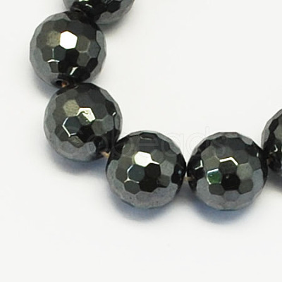 Non-magnetic Synthetic Hematite Beads Strands X-G-S084-12mm-1