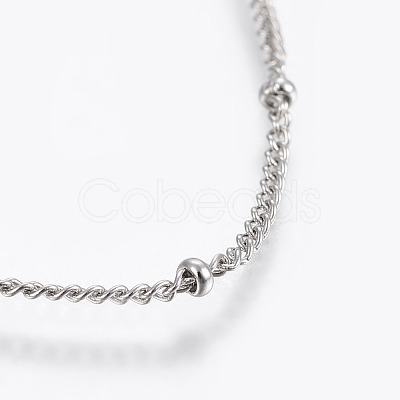 Tarnish Resistant 304 Stainless Steel Anklets AJEW-H013-03P-1