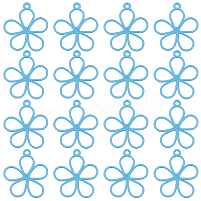 50Pcs Hollow Spray Painted Alloy Pendants FIND-SC0012-27B-1