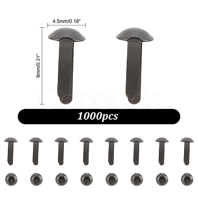 1000Pcs Eco-Friendly Stoving Varnish Iron Brads DIY-PH0021-19-1