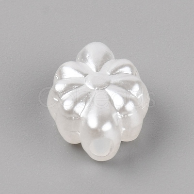 Opaque Acrylic Beads OACR-WH0026-01A-1