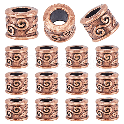 80Pcs Tibetan Style Alloy European Beads TIBEB-HY0001-18-1