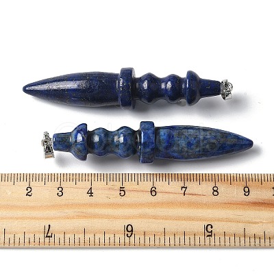 Dyed Natural Lapis Lazuli Pendants G-C187-02B-1
