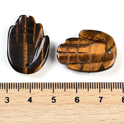Natural Tiger Eye Pendants G-K359-03A-1