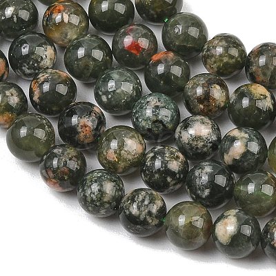 Natural Green Rutilated Quartz Beads Strands GG-CBAC4F6-B01-8mm-A-1