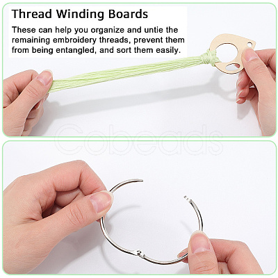 100Pcs MDF Board Bobbins DIY-GF0011-13B-1