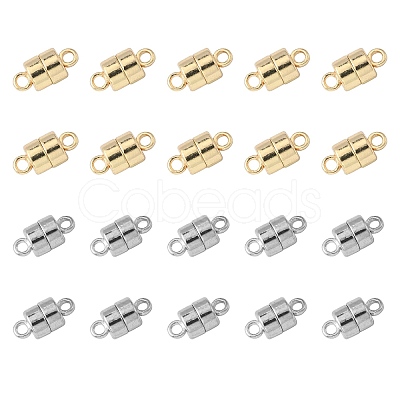 20 Sets 2 Colors Alloy Magnetic Clasps PALLOY-CJ0002-43-1