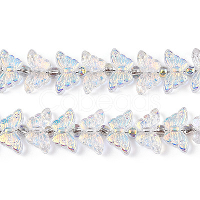 Electroplate Glass Beads Strands EGLA-N012-04C-1
