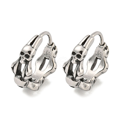 316 Surgical Stainless Steel Hoop Earrings EJEW-D096-12AS-18-1