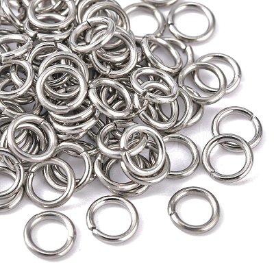 Tarnish Resistant 304 Stainless Steel Open Jump Rings STAS-Q186-02-6x1mm-1