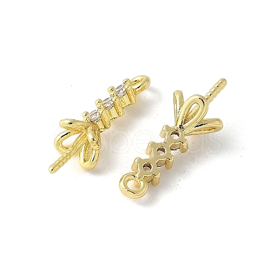 Brass Micro Pave Cubic Zirconia Peg Bails Charms KK-D324-25G-1