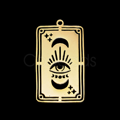 PVD Vacuum Plating 201 Stainless Steel Pendants STAS-T056-LA690-2-1