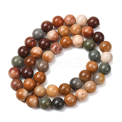 Natural Gobi Agate Mongolia Colorful Jade Beads Strands GG-CBA3173-A01-8mm-1