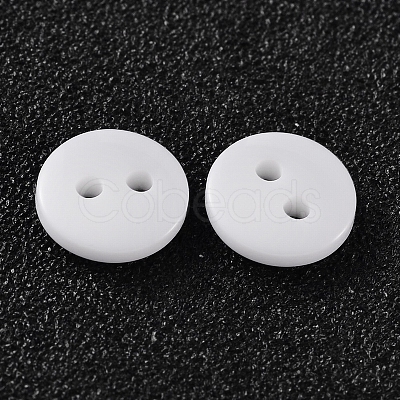 2-Hole Flat Round Resin Sewing Buttons for Costume Design BUTT-E119-34L-19-1
