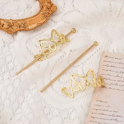 Alloy Hair Sticks OHAR-Z001-04G-1