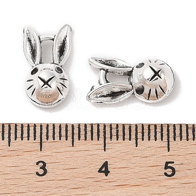 Tibetan Style Zinc Alloy Bunny Pendants X-TIBEP-R334-037AS-RS-1