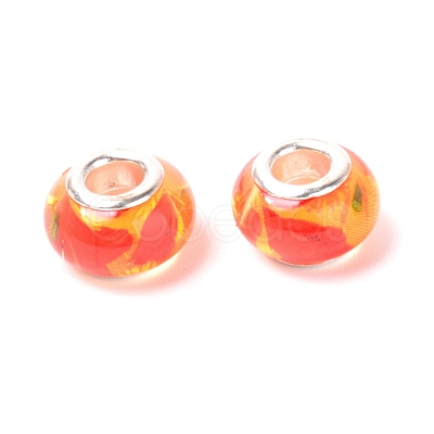 Resin European Beads RESI-WH0014-34-1