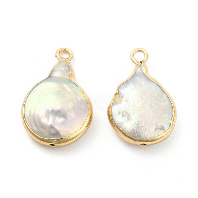 Baroque Natural Keshi Pearl Pendants PEAR-P004-37KCG-1