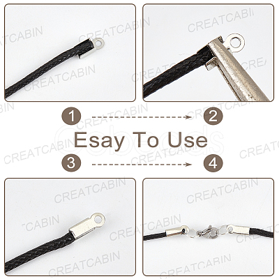 1200Pcs 4 Colors Iron Folding Crimp Ends IFIN-CN0001-07-1