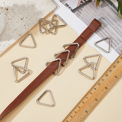 30Pcs Stainless Steel Triangle Ring Buckles STAS-DC0017-18-1