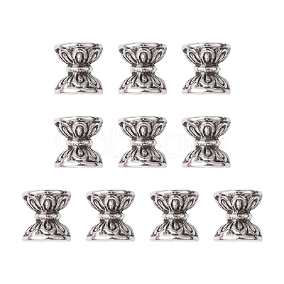 Tibetan Style Alloy Bead Cones TIBEB-YW0001-08-1