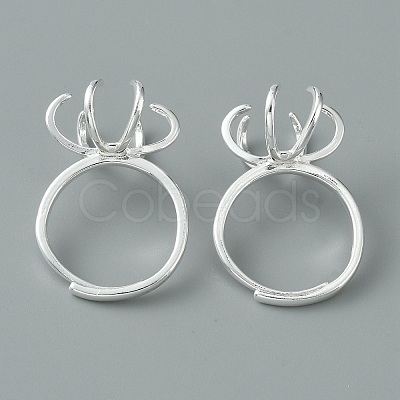 Adjustable Brass Finger Ring Components KK-WH0044-99-1