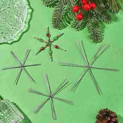 15Pcs 3 Styles Christmas Snowflake Iron Wire Forms IFIN-YW0003-99-1
