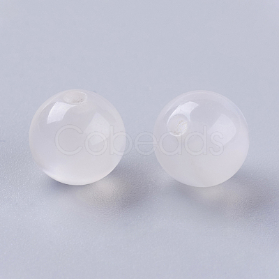 Round Imitation Cat Eye Resin Beads X-RESI-R157-10mm-03-1