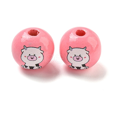 Natural Wood European Beads WOOD-F014-01D-1