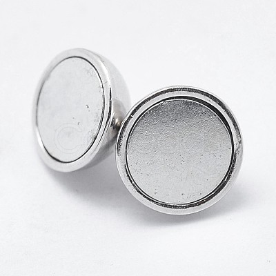 Anti-Tarnish Rhodium Plated 925 Sterling Silver Magnetic Clasps X-STER-F037-098P-8mm-1