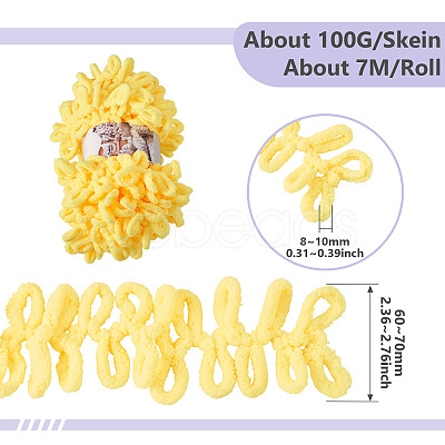 Finger Knitting Polyester Loop Yarn OCOR-TADJ0001-06A-1