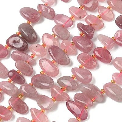 Natural Madagascar Rose Quartz Beads Strands G-P604-A05-01-1