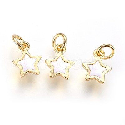 Enamel Brass Charms KK-G364-18G-01-1