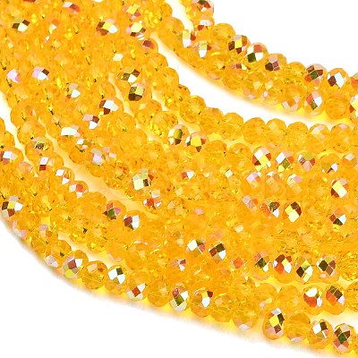 Electroplate Glass Beads Strands GL-CBAA615-03B-1