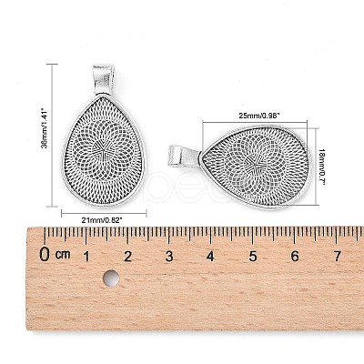 Alloy Pendant Cabochon Settings LS-X-PALLOY-E436-87AS-1