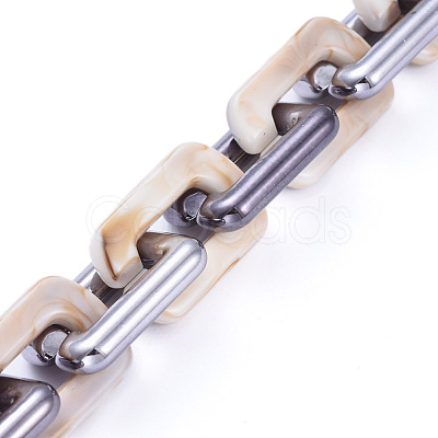 Handmade Acrylic Cable Chains AJEW-JB00673-04-1