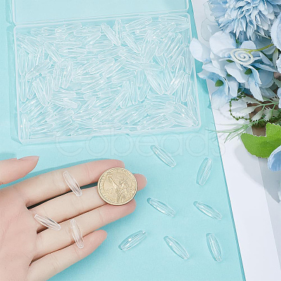 160Pcs Transparent Acrylic Beads TACR-SC0002-74-1